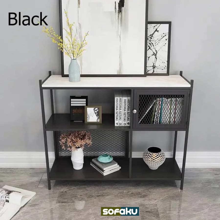 Rak Etalase Marmer C-0115 – Rak Pajangan Rak Sepatu Tingkat – Rak Buku