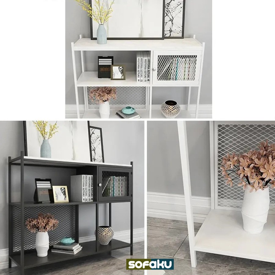 Rak Etalase Marmer C-0115 – Rak Pajangan Rak Sepatu Tingkat – Rak Buku